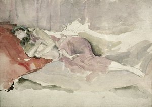 Mère et enfant sur un canapé - James Abbott McNeill Whistler